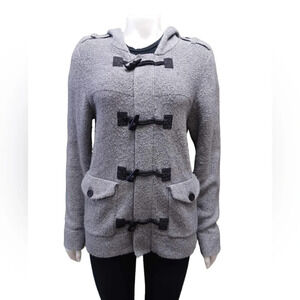 Topman Wool Blend Hooded Cardigan Toggle Closure Size Small